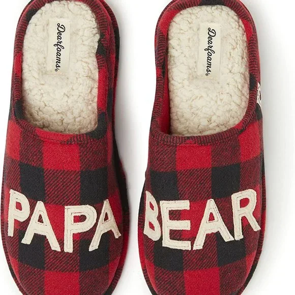 Dearfoams Men's Papa Bear Slipper Size Medium US 9-10 New - Picture 4 of 9